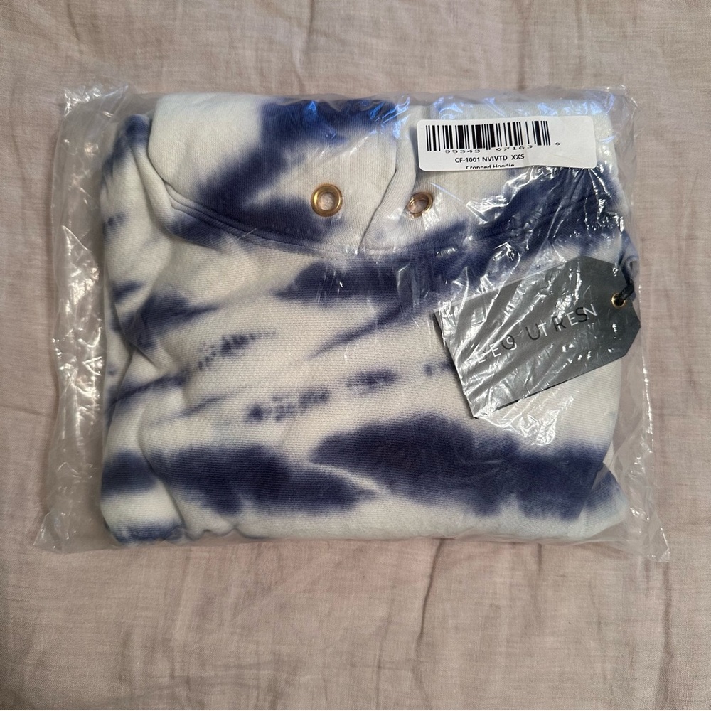 Les Tien | Blue/White TieDye Hoodie | XXS | Unisex | New in bag - Picture 2 of 6